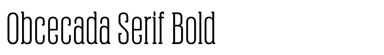 Obcecada Serif Bold